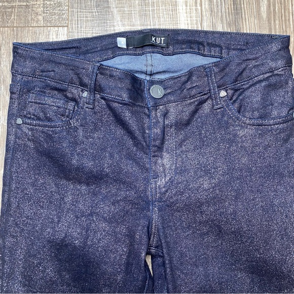 Kut from the Kloth black glitter Connie sparkle ankle skinny jeans, size 4 - Picture 2 of 11
